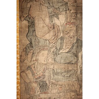 倣 与謝蕪村 文人図 絹本軸装　Z443 