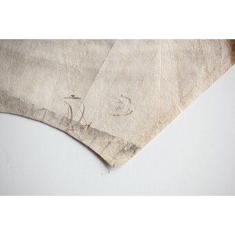 倣 河鍋暁斎 風神図 紙本扇面　Z445 