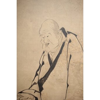 倣 雲谷等顔 仙人図 半双紙本屏風　Z446 