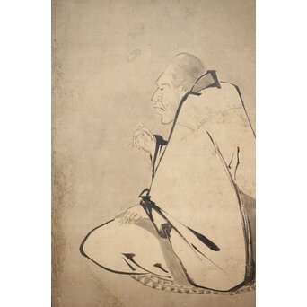 倣 雲谷等顔 仙人図 半双紙本屏風　Z446 