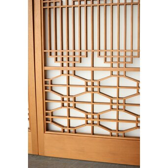 ガラス入 組子書院 4枚1組　R0357 