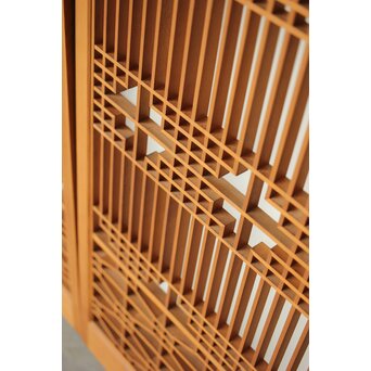 ガラス入 組子書院 4枚1組　R0357 