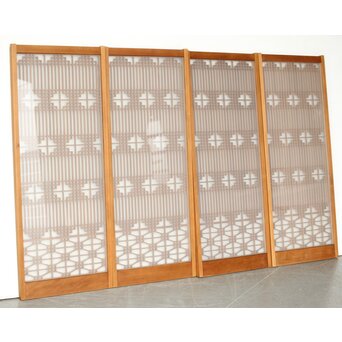 ガラス入 組子書院 4枚1組　R0357 ウラ　ガラス面です