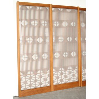 ガラス入 組子書院 4枚1組　R0357 