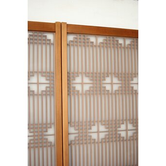 ガラス入 組子書院 4枚1組　R0357 