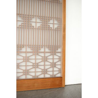 ガラス入 組子書院 4枚1組　R0357 