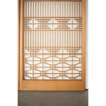 ガラス入 組子書院 4枚1組　R0357 