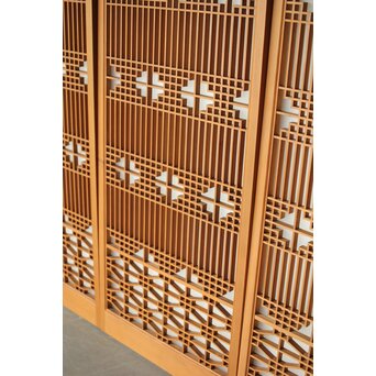 ガラス入 組子書院 4枚1組　R0357 