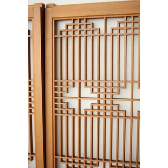 ガラス入 組子書院 4枚1組　R0357 