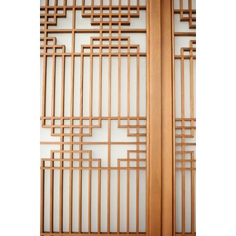 ガラス入 組子書院 4枚1組　R0357 