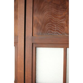 一枚板とダイアガラスの戸 2枚1組　B1049 