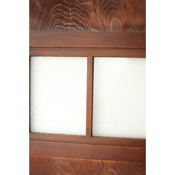 一枚板とダイアガラスの戸 2枚1組　B1049 