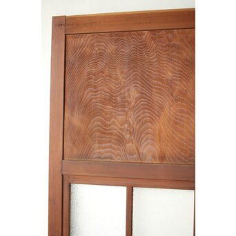 一枚板とダイアガラスの戸 2枚1組　B1049 