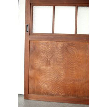 一枚板とダイアガラスの戸 2枚1組　B1049 