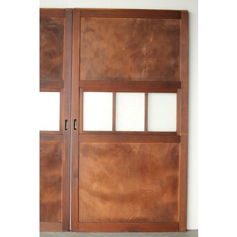 一枚板とダイアガラスの戸 2枚1組　B1049 