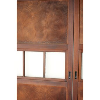 一枚板とダイアガラスの戸 2枚1組　B1049 