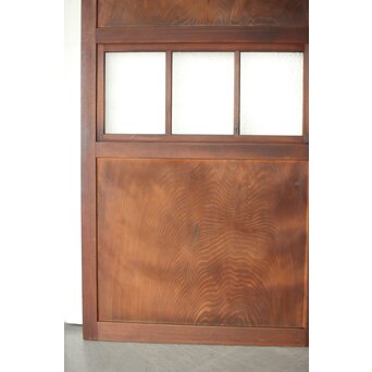 一枚板とダイアガラスの戸 2枚1組　B1049 