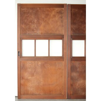 一枚板とダイアガラスの戸 2枚1組　B1049 