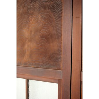 一枚板とダイアガラスの戸 2枚1組　B1049 