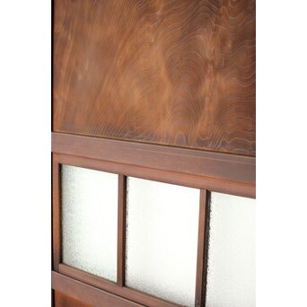 一枚板とダイアガラスの戸 2枚1組　B1049 