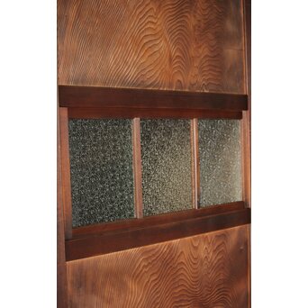 一枚板とダイアガラスの戸 2枚1組　B1049 中央にはダイアガラス