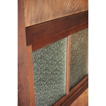 一枚板とダイアガラスの戸 2枚1組　B1049 