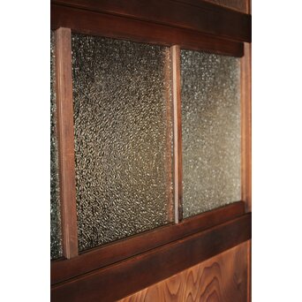 一枚板とダイアガラスの戸 2枚1組　B1049 