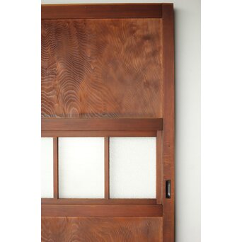 一枚板とダイアガラスの戸 2枚1組　B1049 