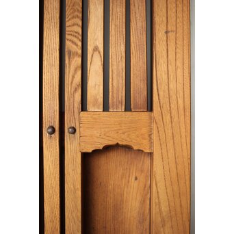 総欅格子蔵戸　W119 火灯窓のような意匠