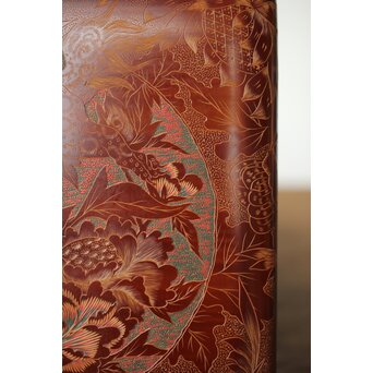 村上三彩彫 堆漆彫菓子器　Q342 