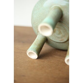 加賀瑞山 萬古焼青磁香炉　P425 