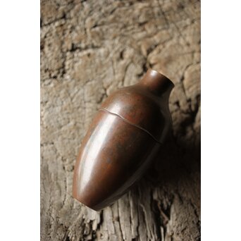 金谷五郎三郎 緋雲銅 一輪生 共箱　M384 