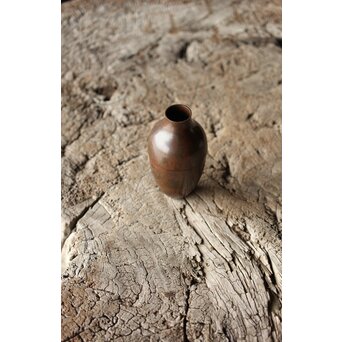 金谷五郎三郎 緋雲銅 一輪生 共箱　M384 