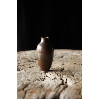 金谷五郎三郎 緋雲銅 一輪生 共箱　M384 