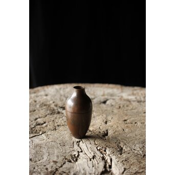 金谷五郎三郎 緋雲銅 一輪生 共箱　M384 