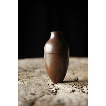 金谷五郎三郎 緋雲銅 一輪生 共箱　M384 