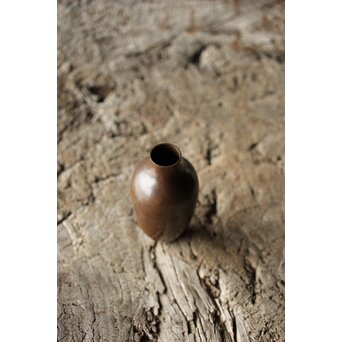 金谷五郎三郎 緋雲銅 一輪生 共箱　M384 