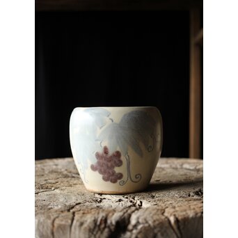 真葛香山 葡萄図 水指　P427