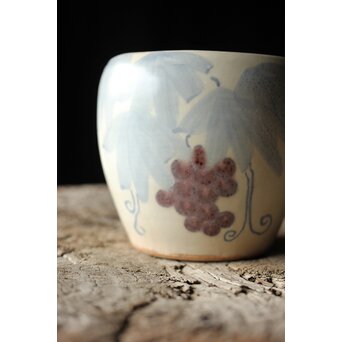 真葛香山 葡萄図 水指　P427 