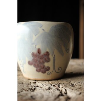 真葛香山 葡萄図 水指　P427 