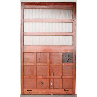 ガラス入 格子蔵戸　W120 ウラ　ガラスが付いているので便利