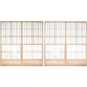 雪見障子戸 4枚1組　F259 ウラ　4枚並べて