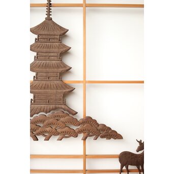 奈良風景 五重塔と鹿 書院 2枚1組　R0364 