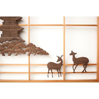 奈良風景 五重塔と鹿 書院 2枚1組　R0364 