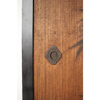 竹松板絵 砂ずり一枚板建具 2枚1組　B1052Y 