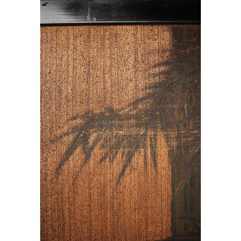 竹松板絵 砂ずり一枚板建具 2枚1組　B1052Y 