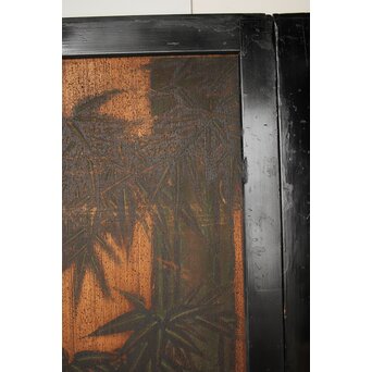 竹松板絵 砂ずり一枚板建具 2枚1組　B1052Y 