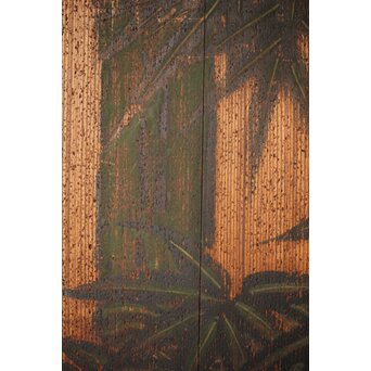 竹松板絵 砂ずり一枚板建具 2枚1組　B1052Y 