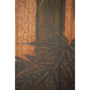 竹松板絵 砂ずり一枚板建具 2枚1組　B1052Y 