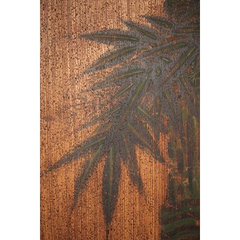 竹松板絵 砂ずり一枚板建具 2枚1組　B1052Y 